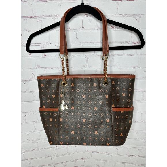 Magically Inspired Brown Faux Leather Handbag Travel Tote Purse - Picture 1 of 6